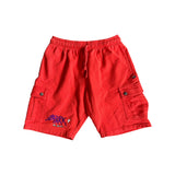 Chrome Hearts Matty Boy Red Spark Cargo Shorts