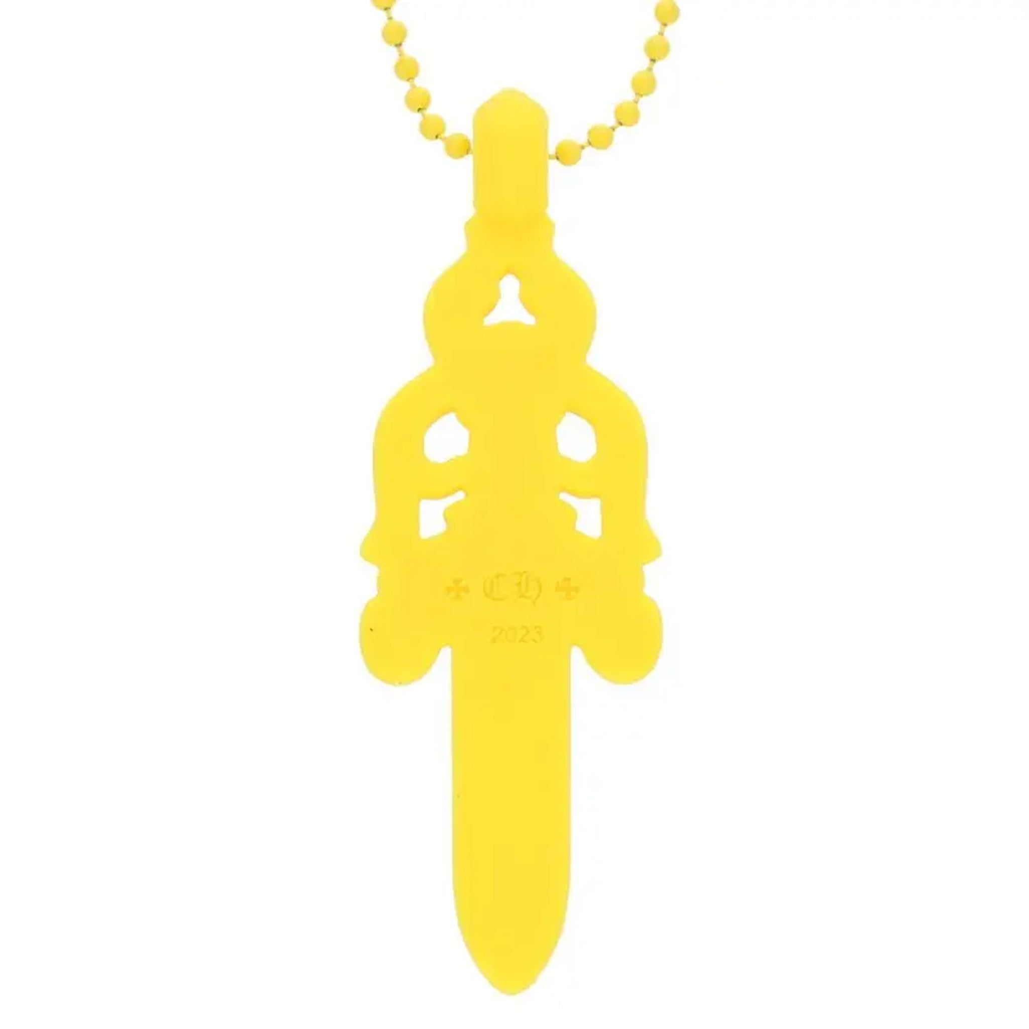 Chrome Hearts Silicone Dagger Pendant in Yellow
