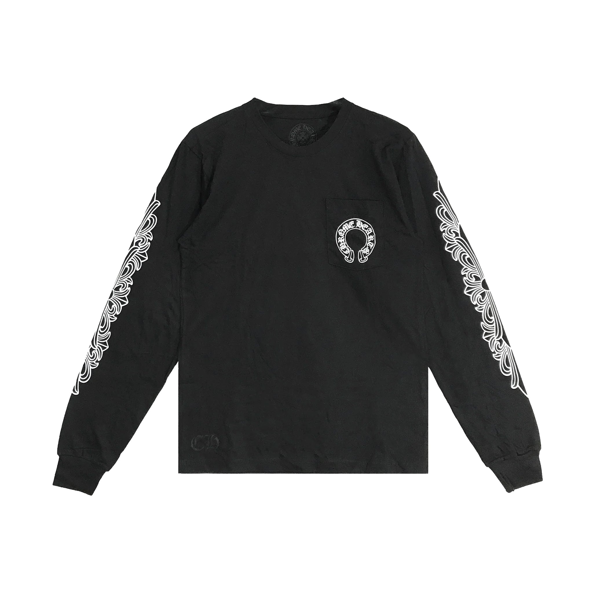 Chrome Hearts Double Floral Horseshoe Long Sleeve Tee