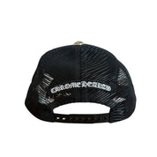 Chrome Hearts Black Triple Cross Pony Hair Trucker