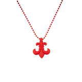 Chrome Hearts Silicone Fleur Necklace in Red