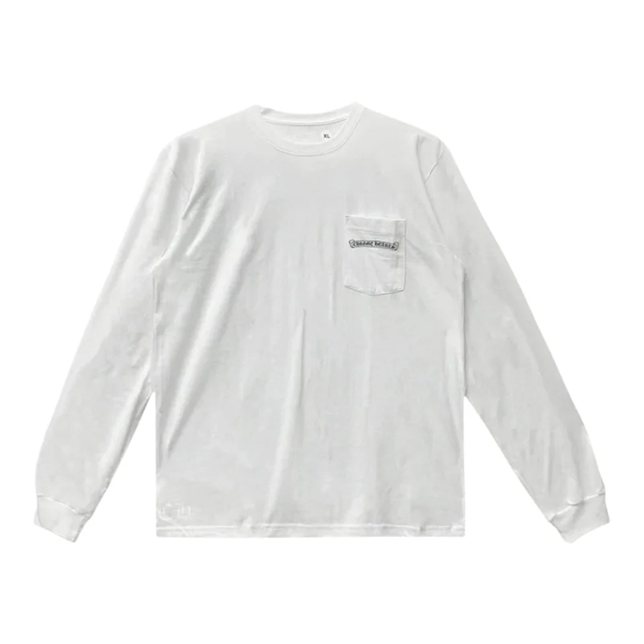 Chrome Hearts Script Logo USA White Long Sleeve Tee