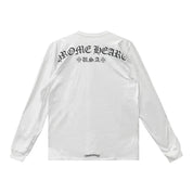 Chrome Hearts Script Logo USA White Long Sleeve Tee
