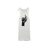 Chrome Hearts White & Black Richard Stark Graphic Tank Top