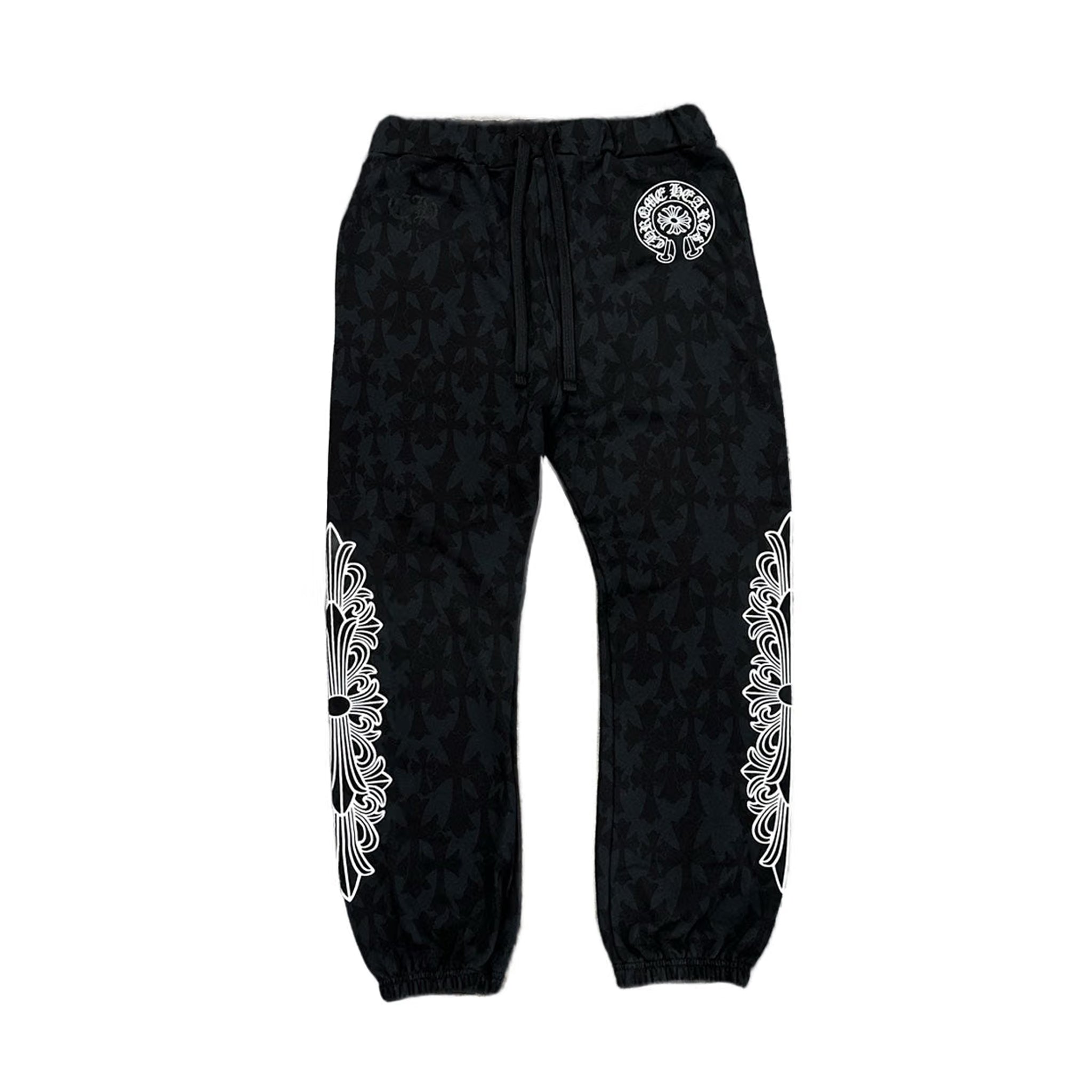 Chrome Hearts All Over 'Cemetery Print' Black Sweatpants