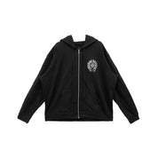 Chrome Hearts Horseshoe Zip Hoodie Tokyo Exclusive Black