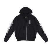 Chrome Hearts Vertical Logo Zip-Up Thermal Lined Hoodie