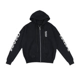 Chrome Hearts Vertical Logo Zip-Up Thermal Lined Hoodie