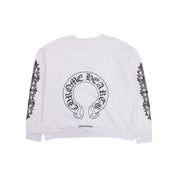 Chrome Hearts Horseshoe Logo Crewneck White