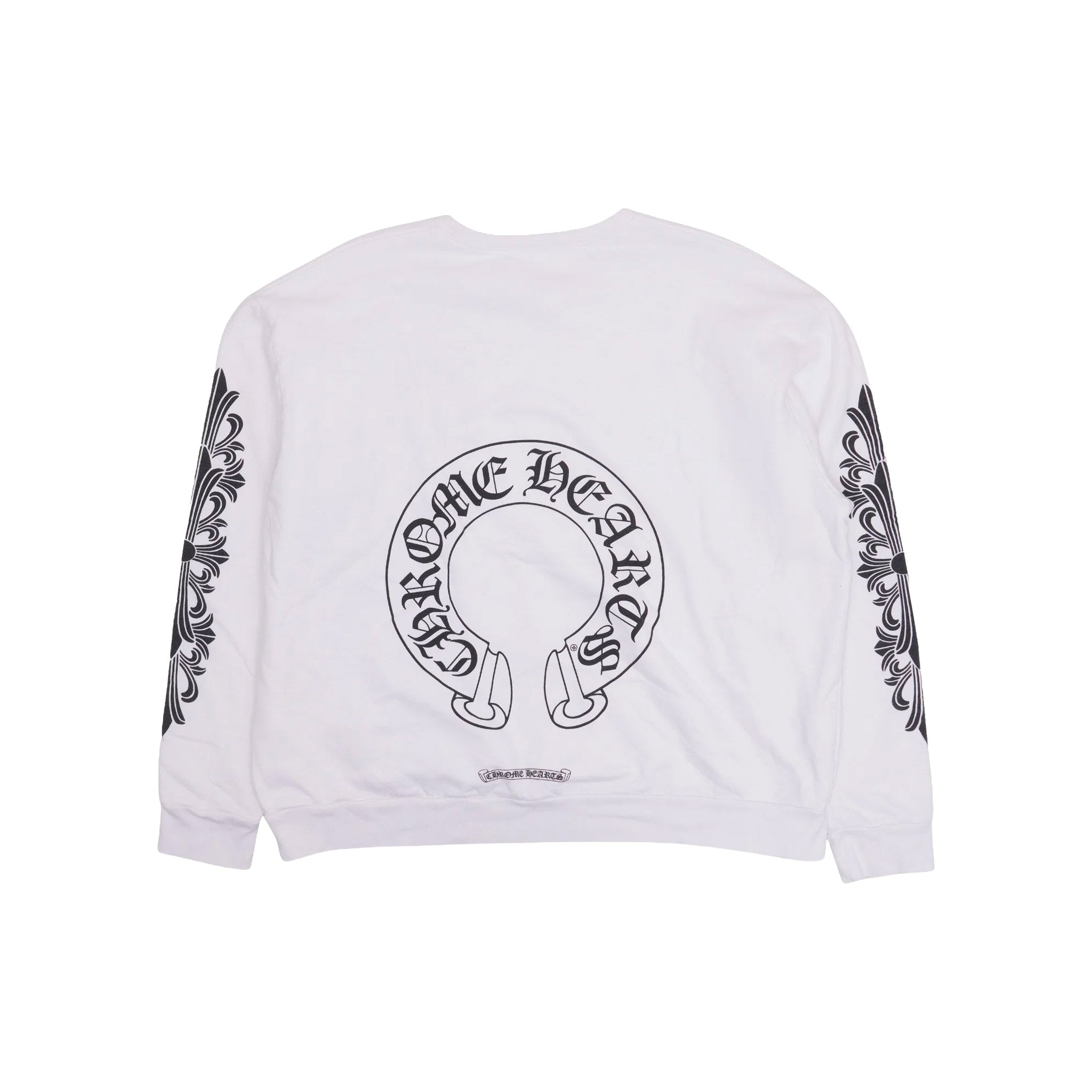 Chrome Hearts Horseshoe Logo Crewneck White