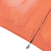 Common Hype Cropped Fleece Zip Up Hoodie Salmon - Common Hype