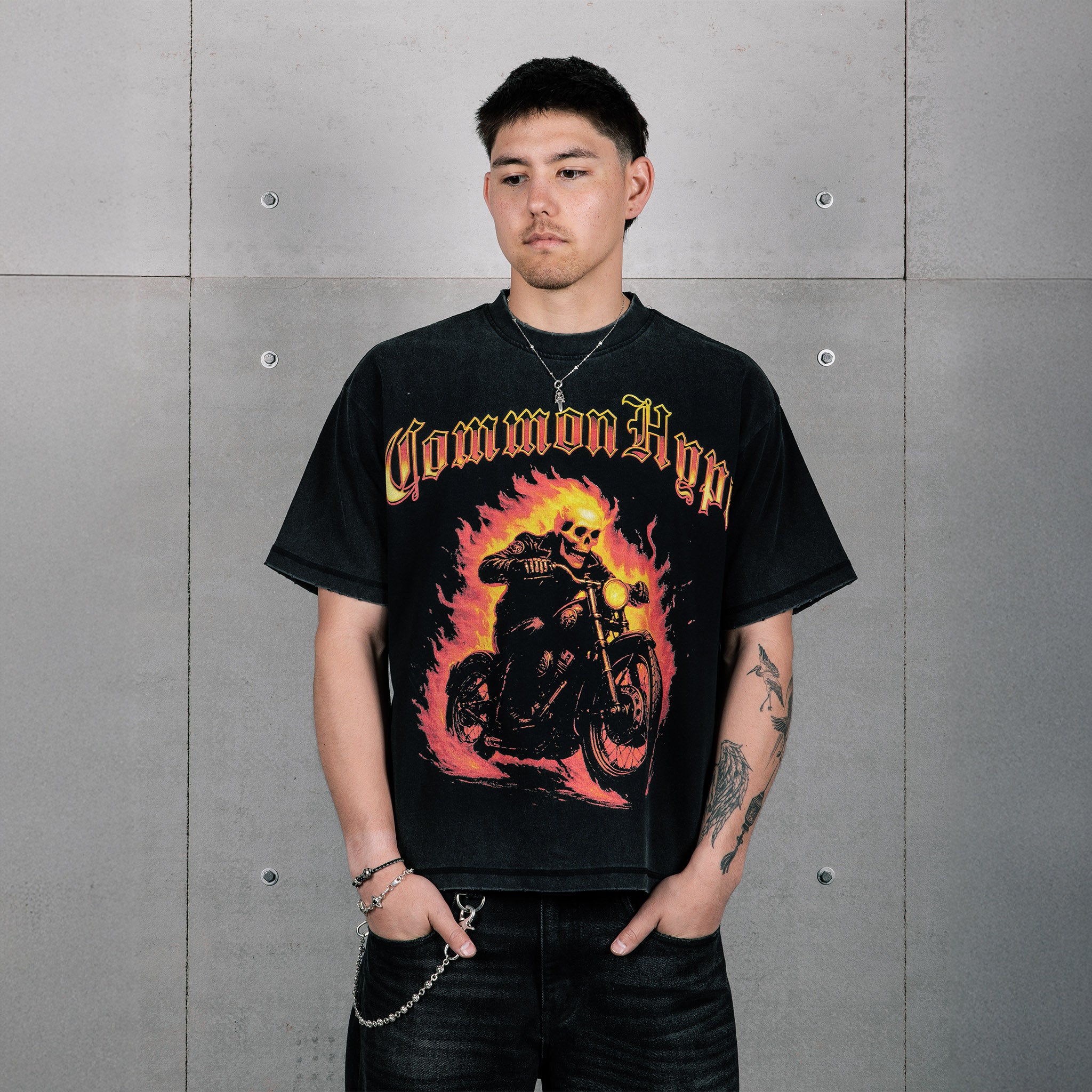 Common Hype Ghostrider Tee Vintage Black