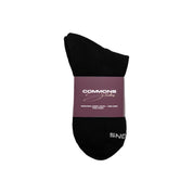 Commons Scrunch Crew Sock Black & Cream (2-Pack) - Common Hype