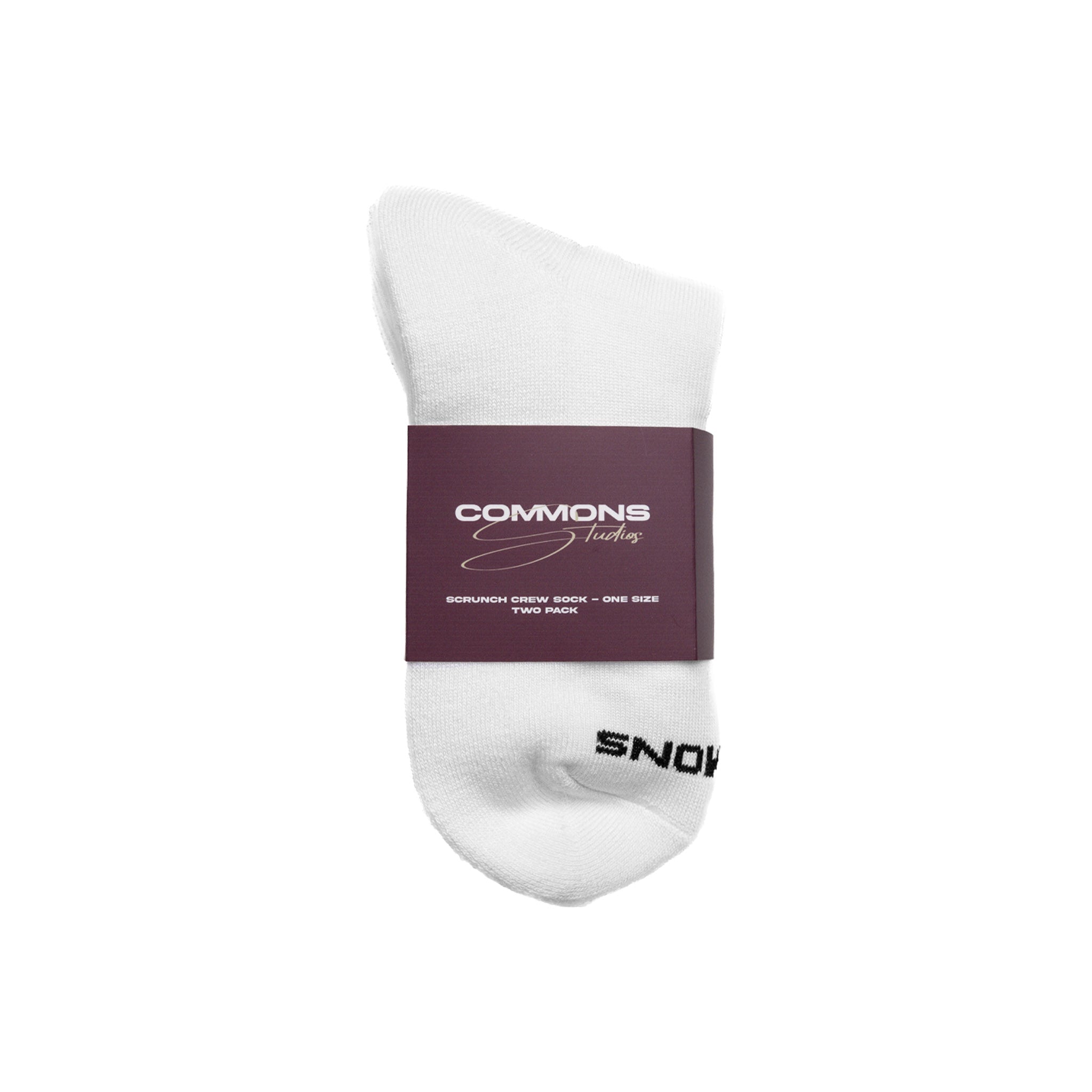 Commons Scrunch Crew Sock White (2-Pack) - Common Hype