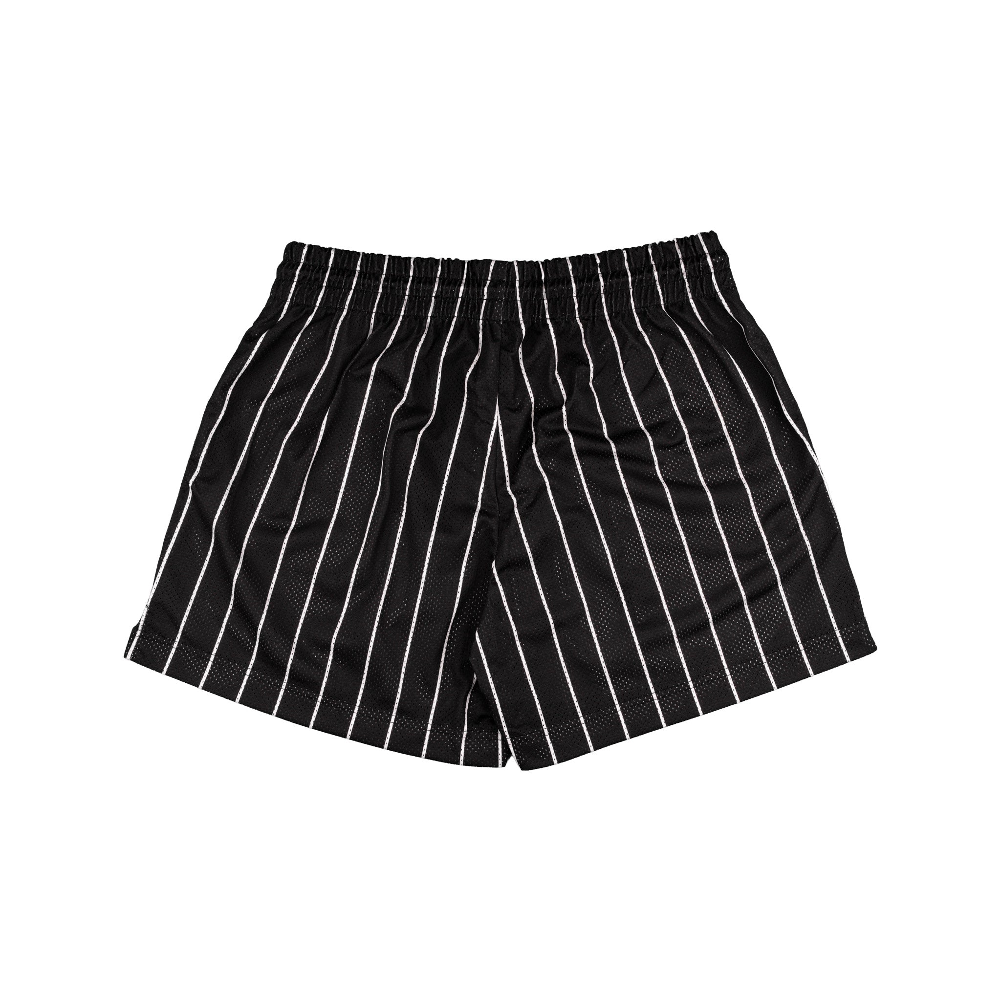 Common Hype Split Pinstripe Mesh Short Jet Black