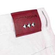 Commons Double Knee Star Denim Pant White - Common Hype