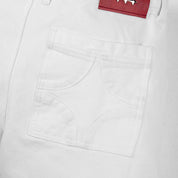 Commons Double Knee Star Denim Pant White - Common Hype