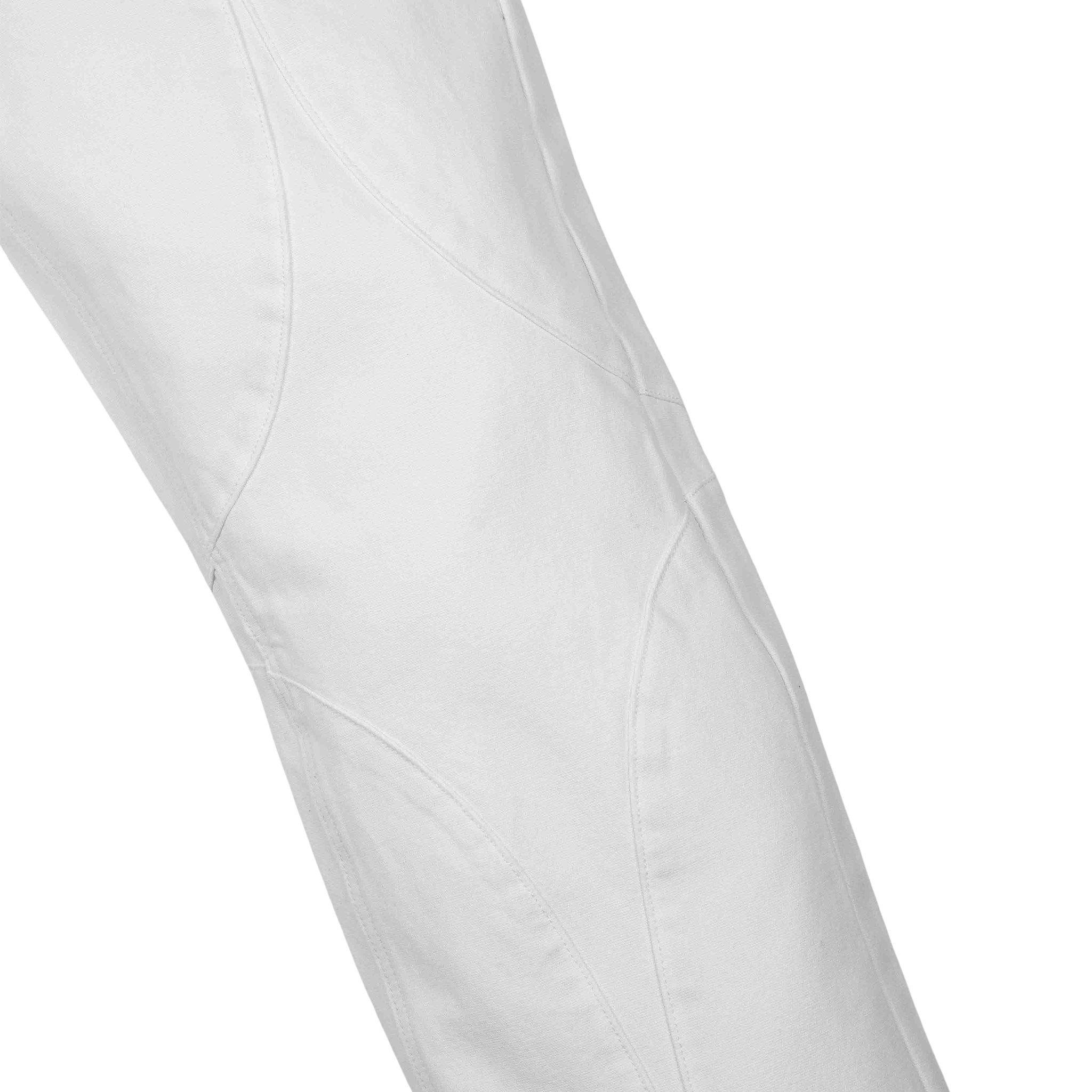 Commons Double Knee Star Denim Pant White - Common Hype