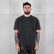 Commons Blank Star Embroidered Tee Acid Wash