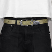Commons Studios Outlaw Leather Belt Moss