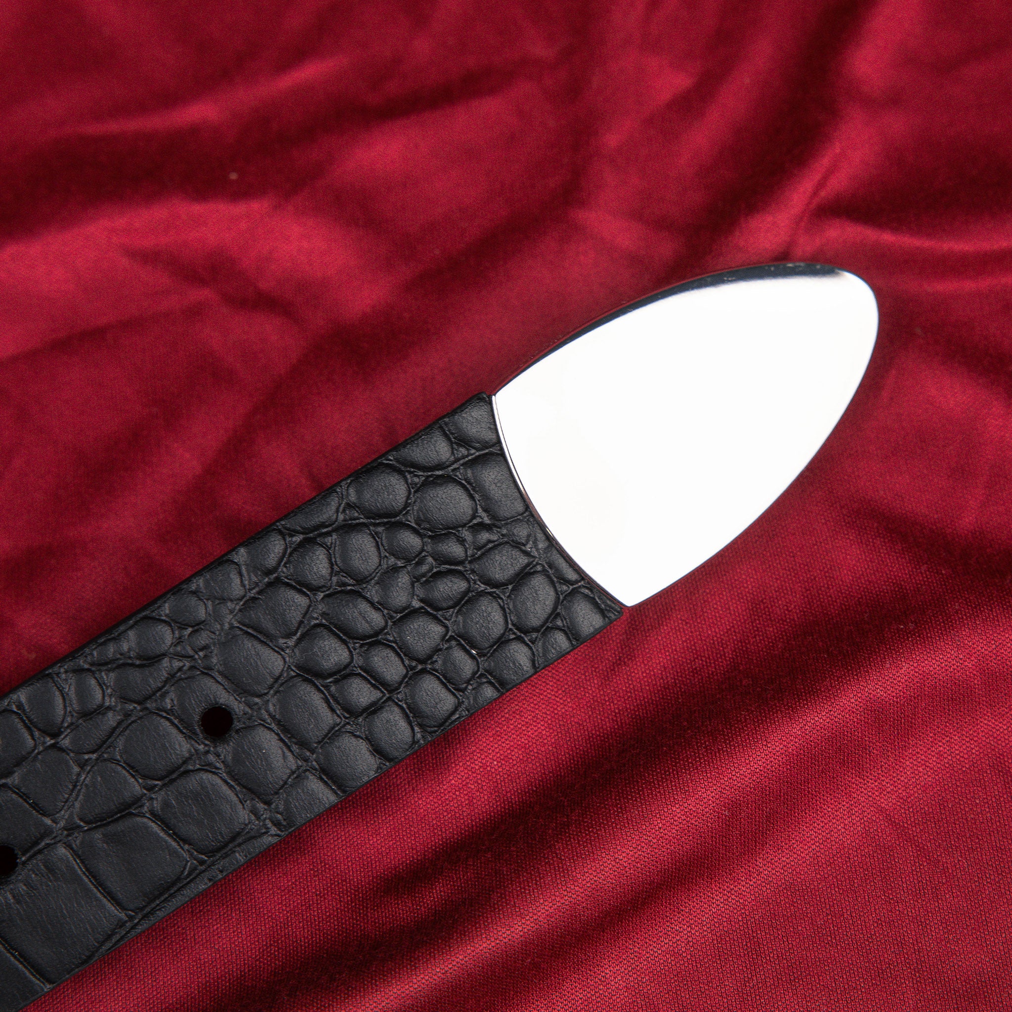 Commons Studios Outlaw Crocodile Belt Noir