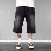 Commons Turquoise Rivet Sweatshort Vintage Black