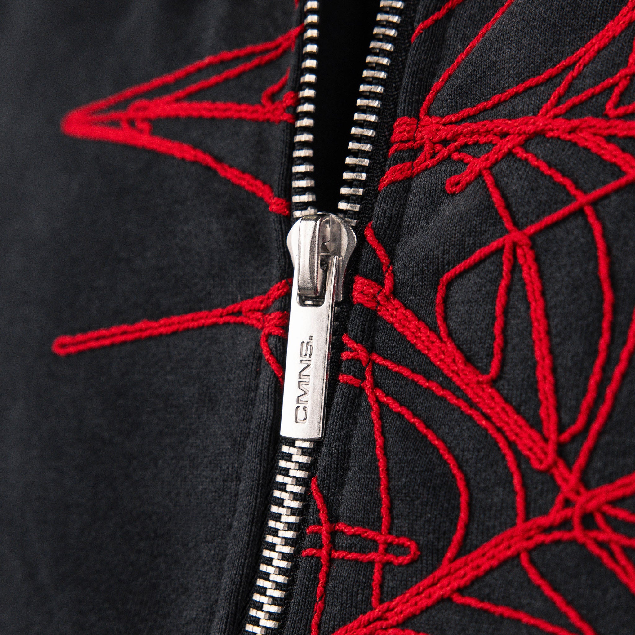 Commons Spider Zip-Up Hoodie Vintage Black