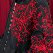 Commons Spider Zip-Up Hoodie Vintage Black
