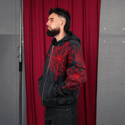 Commons Spider Zip-Up Hoodie Vintage Black