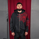 Commons Spider Zip-Up Hoodie Vintage Black