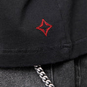 Commons Blank Star Embroidered Tee Jet Black