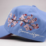 Common Hype Cherry Blossom Rhinestone Hat Blue