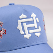 Common Hype Cherry Blossom Rhinestone Hat Blue