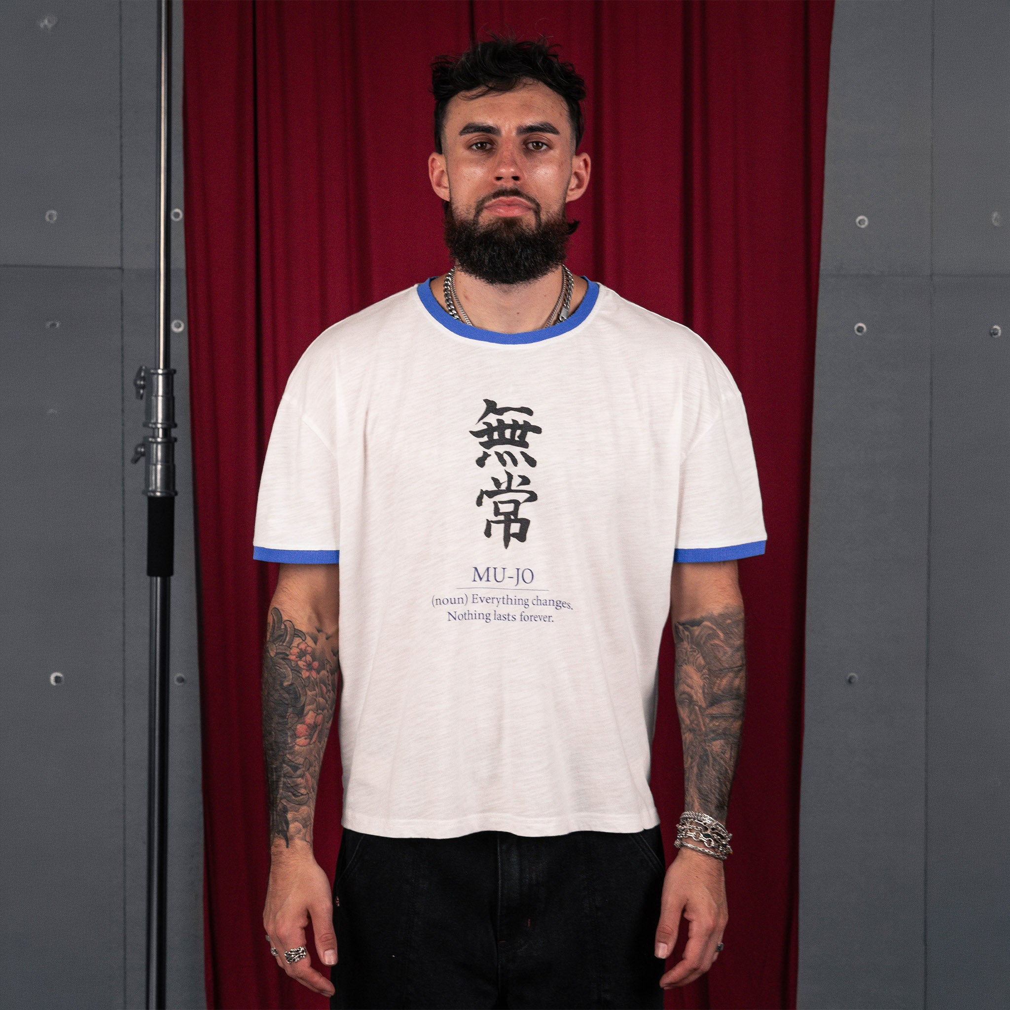 Commons Studios Mu-Jo Ringer Tee Blue