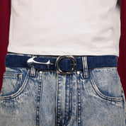 Commons Studios Starslinger Suede Belt Navy