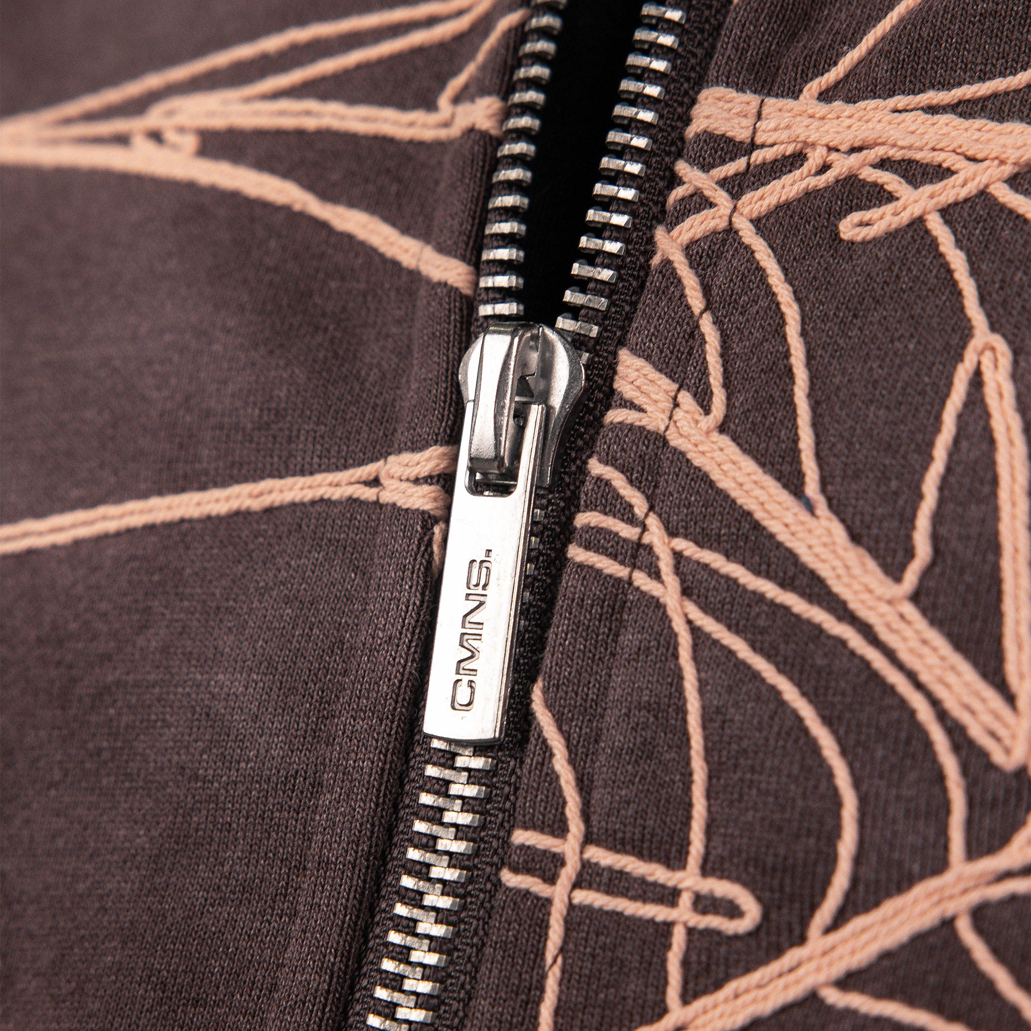 Commons Spider Zip-Up Hoodie Vintage Brown