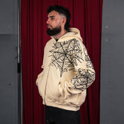 Commons Spider Zip-Up Hoodie Cream