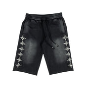 Commons Pearled Star Sweatshort Vintage Black