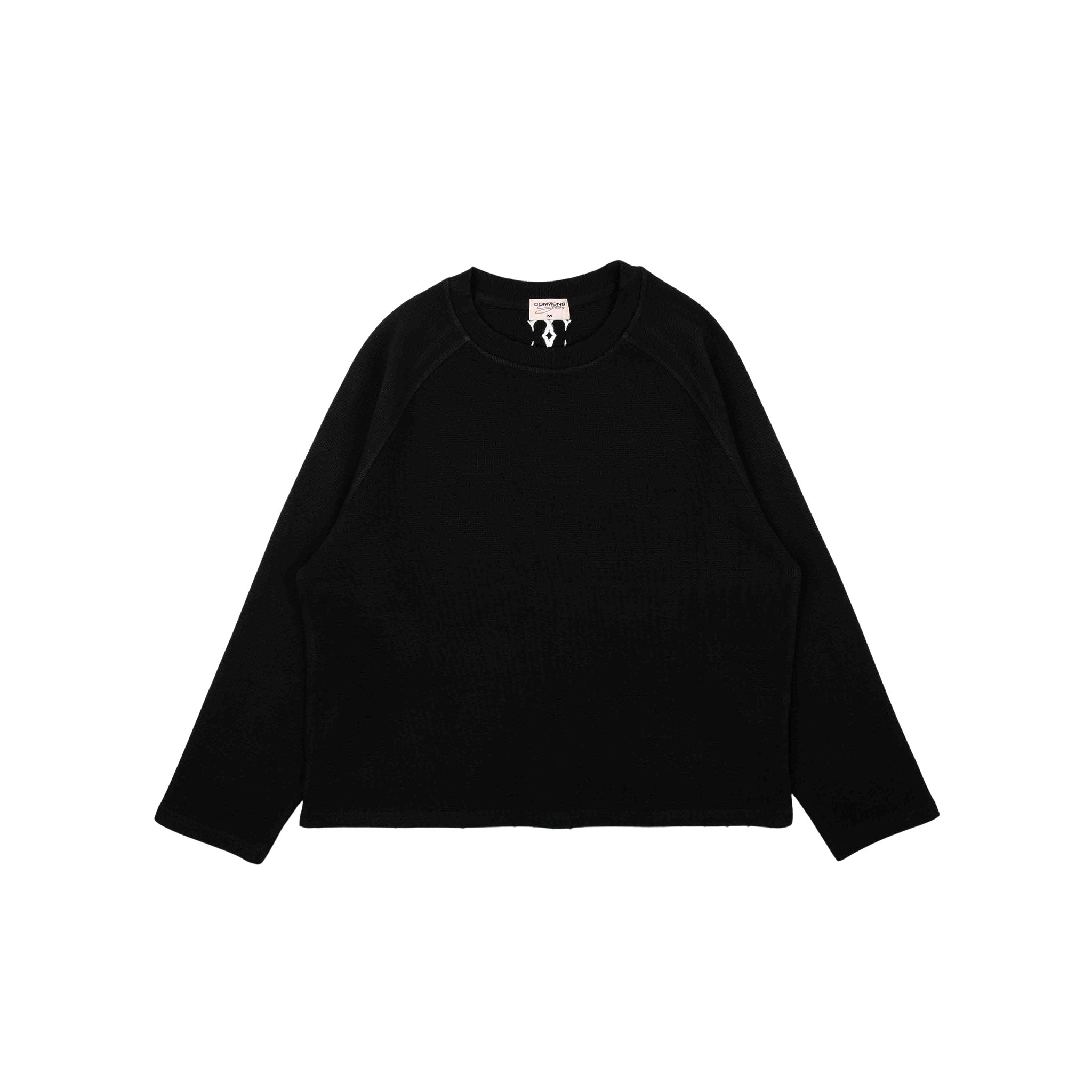 Commons Thermal Long Sleeve Tee Black - Common Hype