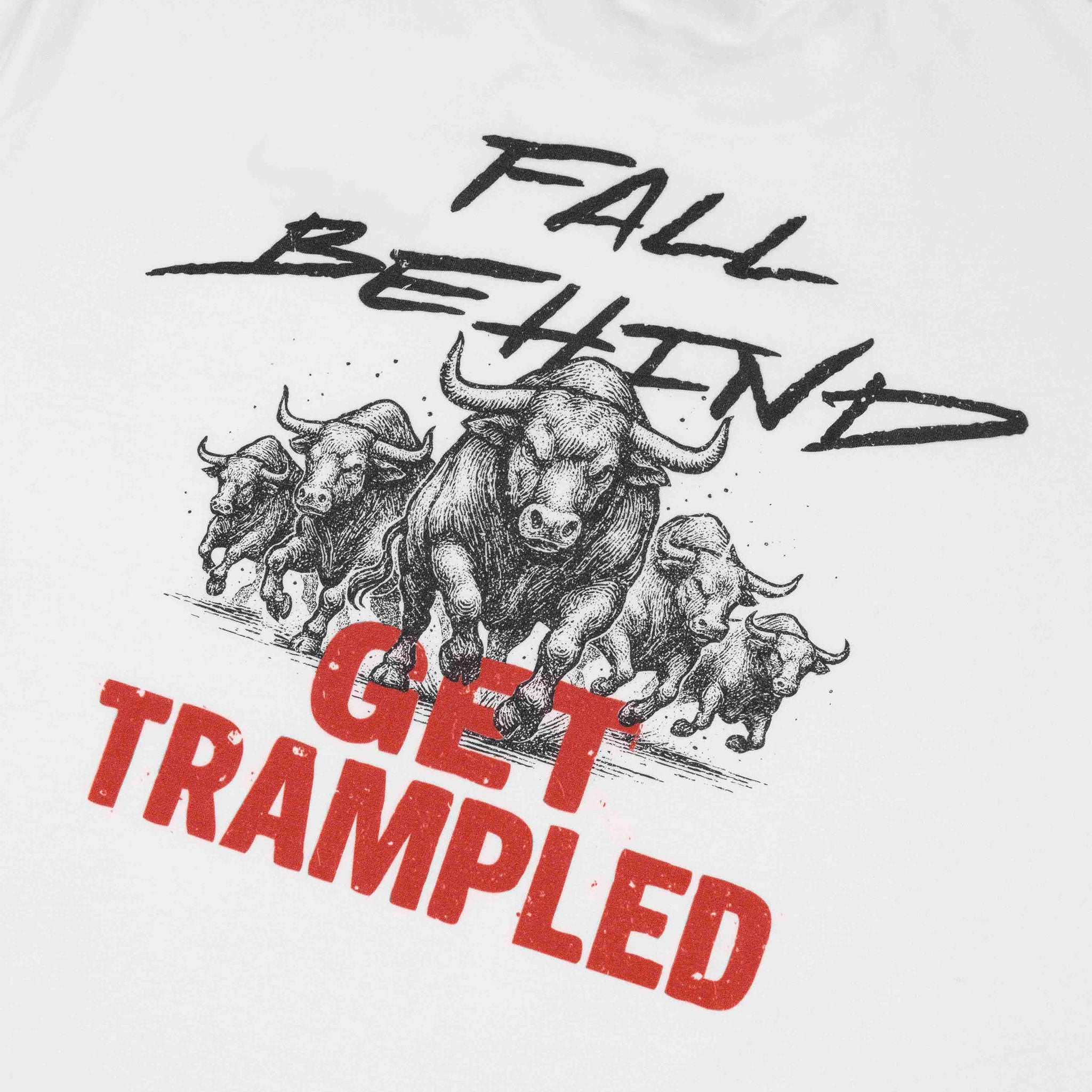 Commons No Mercy Get Trampled Tee Vintage White - Common Hype