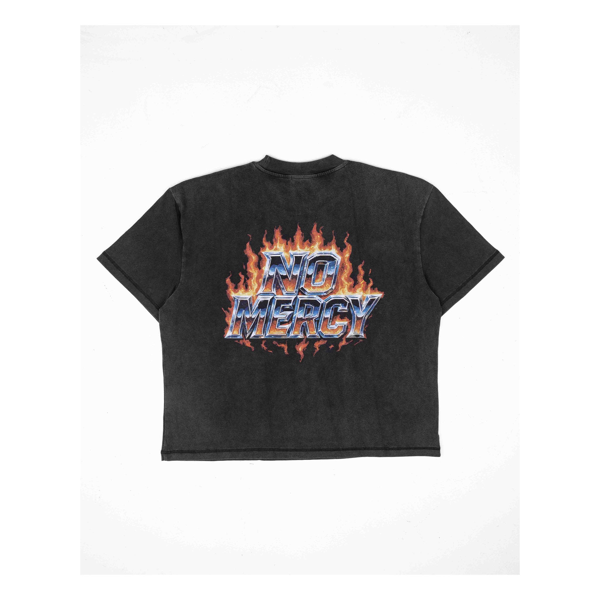 Commons No Mercy Fire and Ice Tee Vintage Black - Common Hype