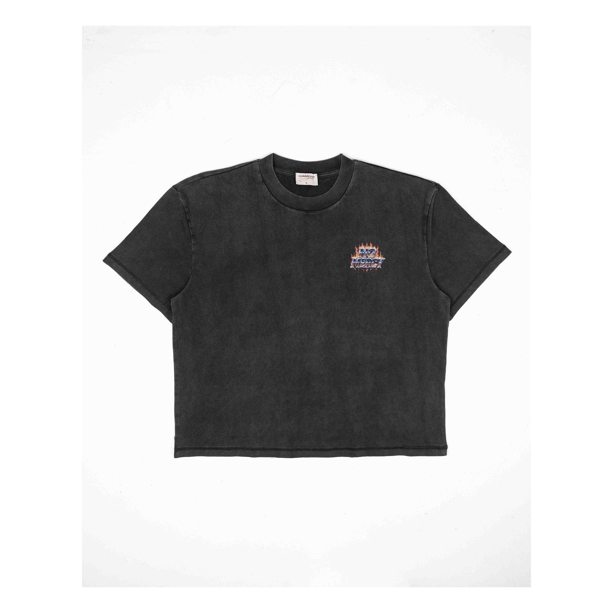 Commons No Mercy Fire and Ice Tee Vintage Black - Common Hype