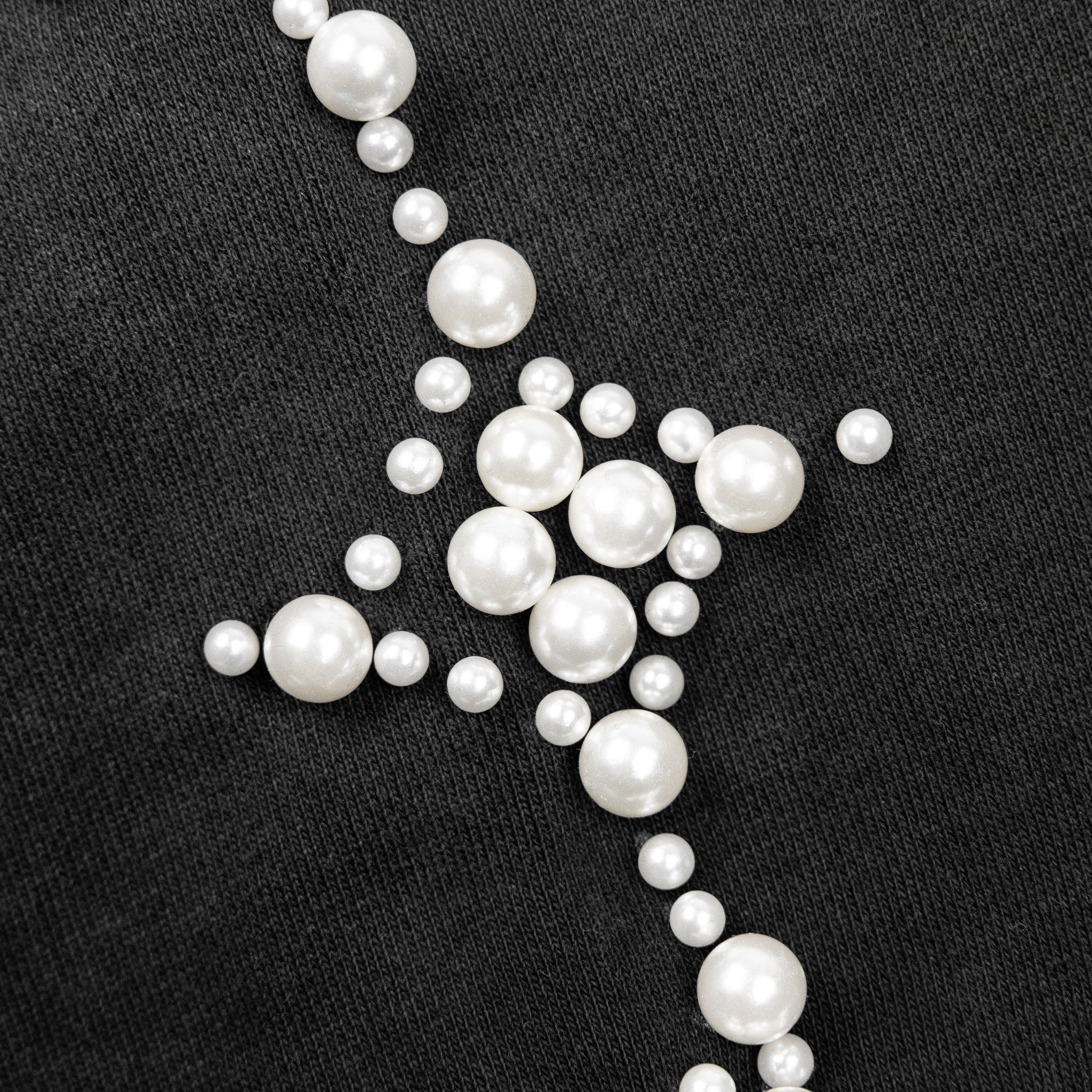 Commons Pearled Star Hoodie Vintage Black - Common Hype