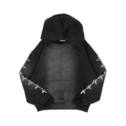 Commons Pearled Star Hoodie Vintage Black - Common Hype