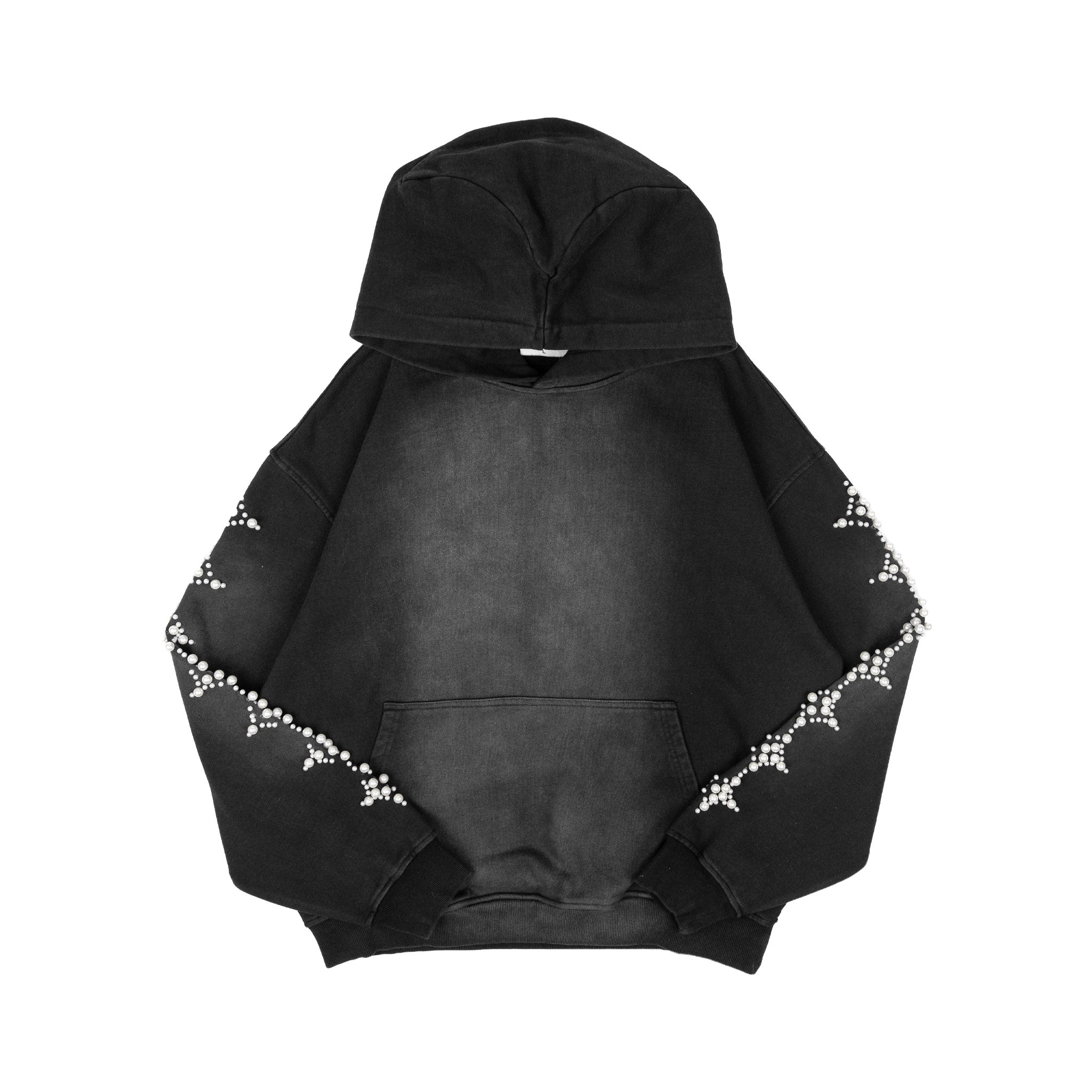 Commons Pearled Star Hoodie Vintage Black - Common Hype
