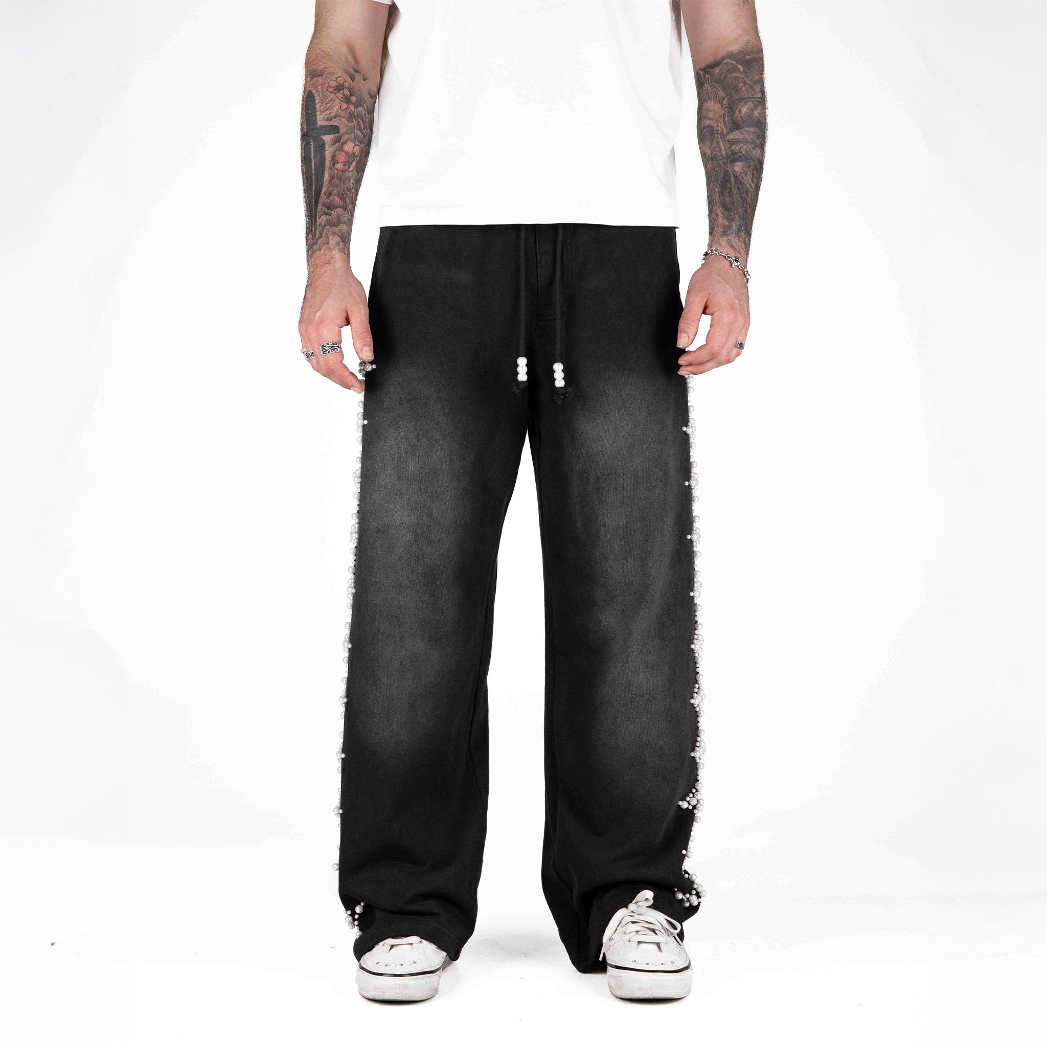Commons Pearled Star Sweatpants Black