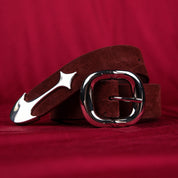 Commons Studios Starslinger Suede Belt Plum