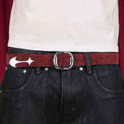 Commons Studios Starslinger Suede Belt Plum