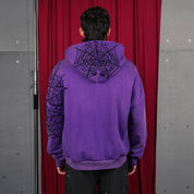 Commons Spider Zip-Up Hoodie Vintage Purple