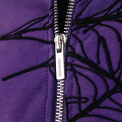 Commons Spider Zip-Up Hoodie Vintage Purple